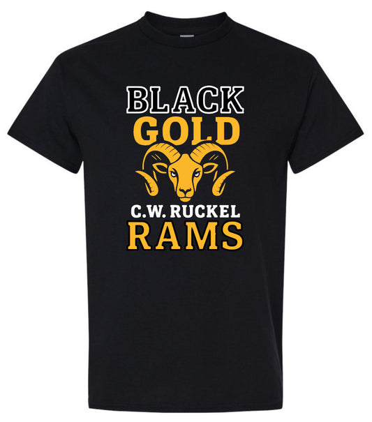 Black Gold Rams Outline