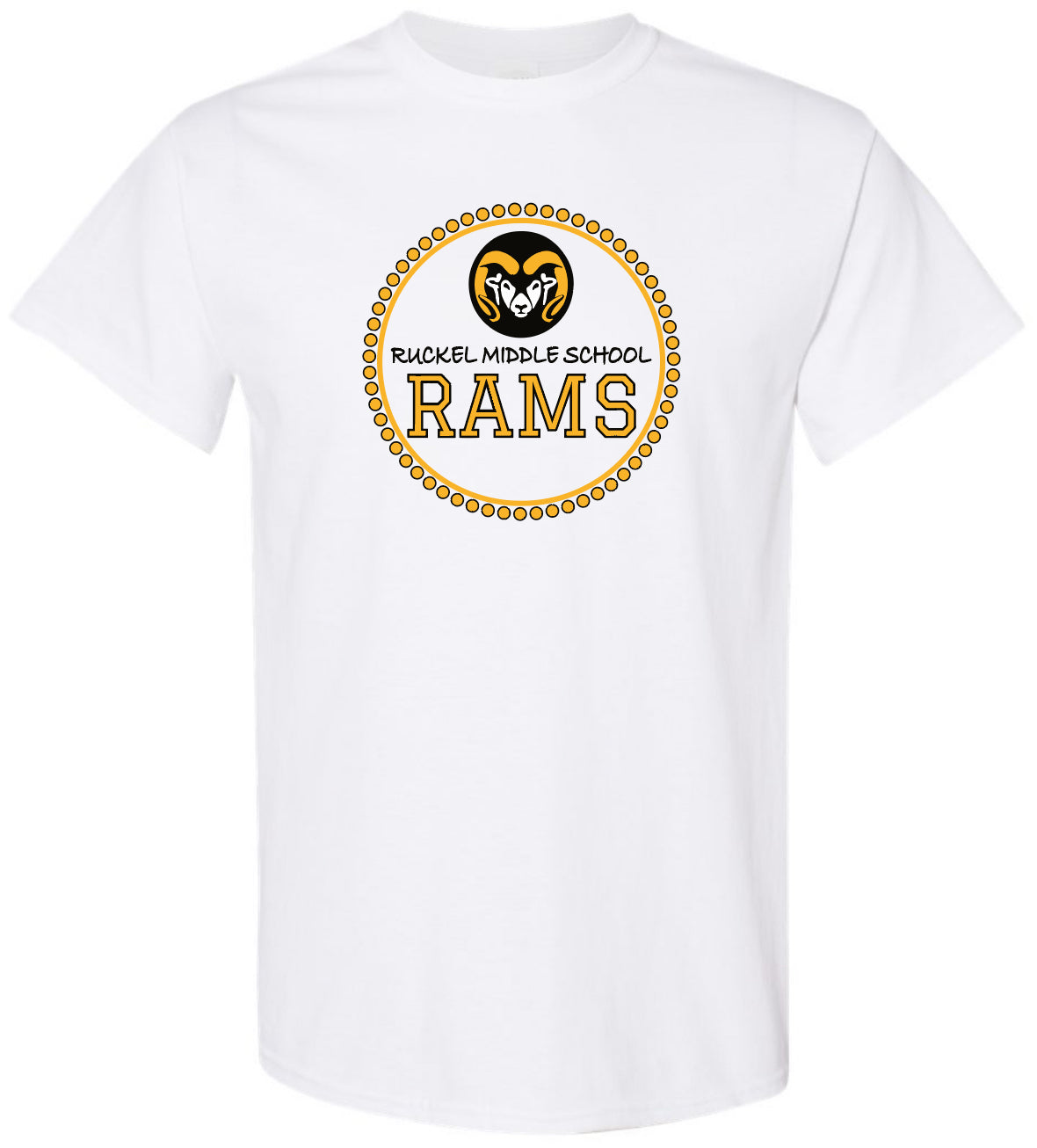 Ruckel Rams Dot Crest white T-shirt