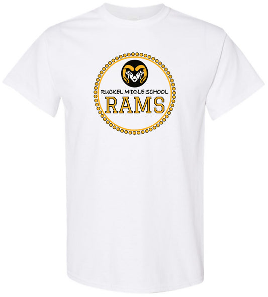 Ruckel Rams Dot Crest white T-shirt